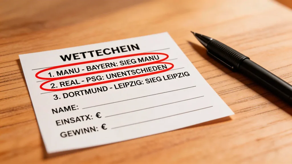 Drei Wettoptionen mit zwei hervorgehobenen Auswahlfeldern