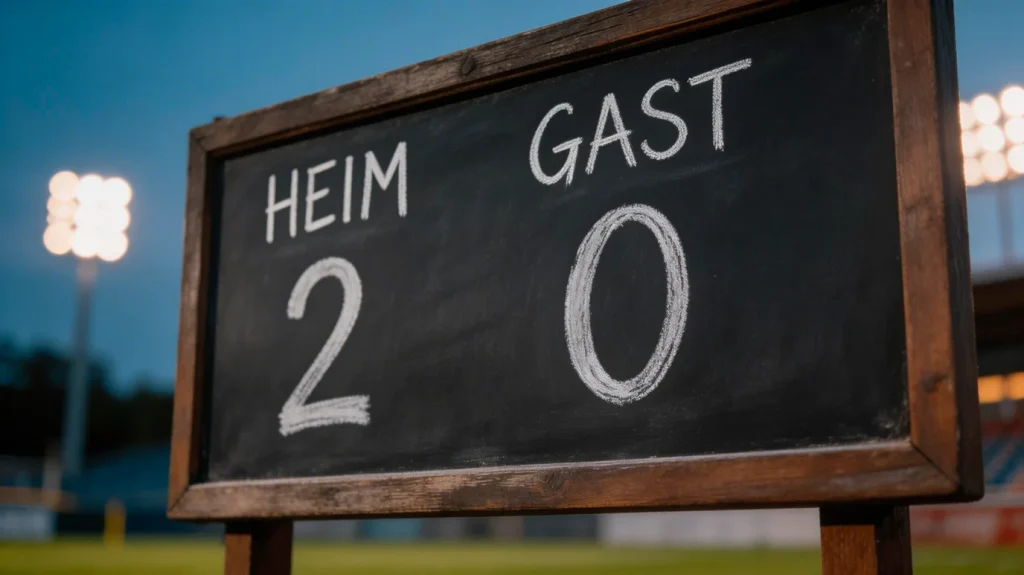 Fußballfeld mit Plus- und Minuszeichen für Handicap-Darstellung