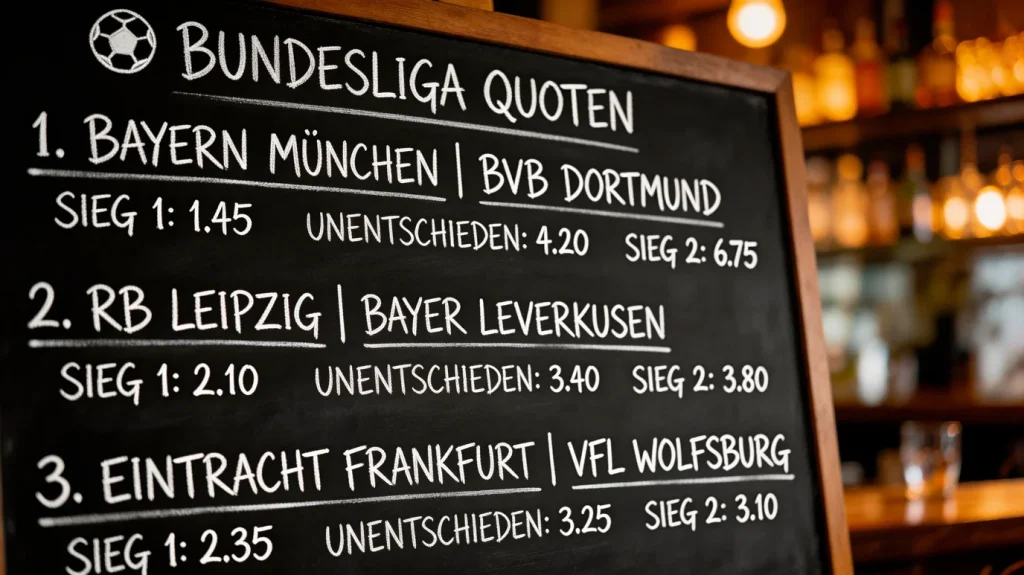Drei verschiedene Quotenformate nebeneinander dargestellt